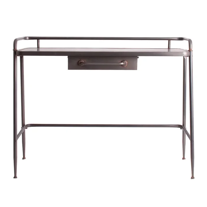 Raich Escritorio, de Hierro, en color Gris, de 105x41x82cm – Lastdeco