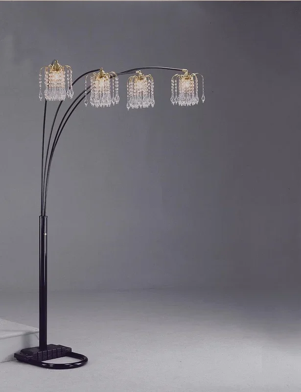 Rain Drop Arc Black 84″ Floor Lamp