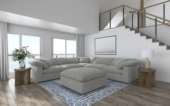 Raleigh Grey 6-piece Boucle Upholstered Modular Sectional