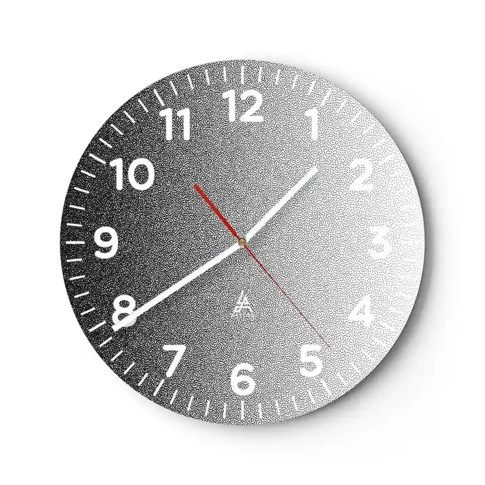 Reloj de pared – Reloj de vidrio – Hacia la luz – 30×30 cm