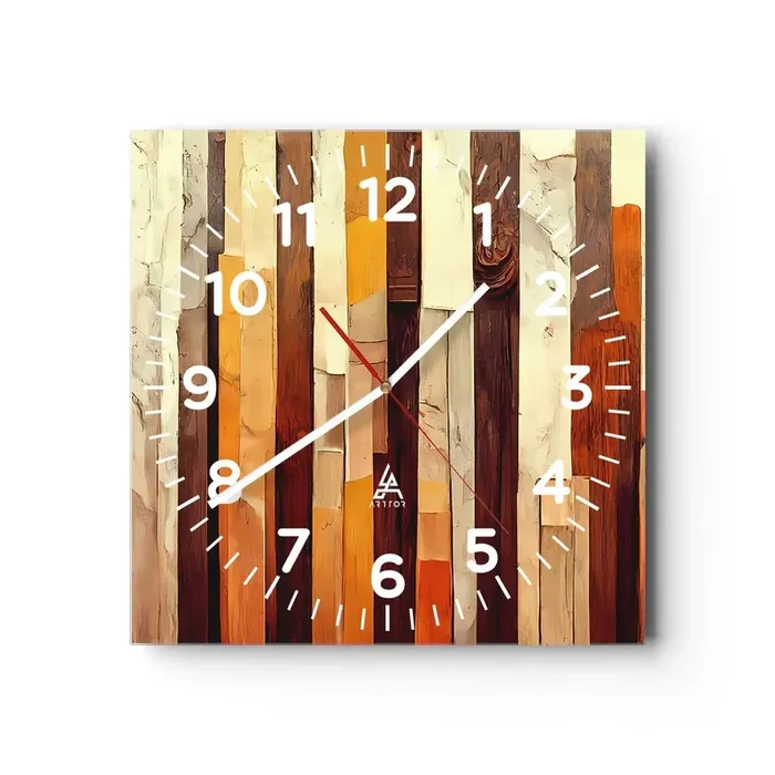 Reloj de pared – Reloj de vidrio – Himno de los árboles del bosque – 40×40 cm