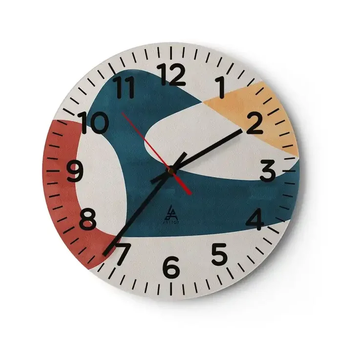 Reloj de pared – Reloj de vidrio – Influencias y metamorfosis – 30×30 cm