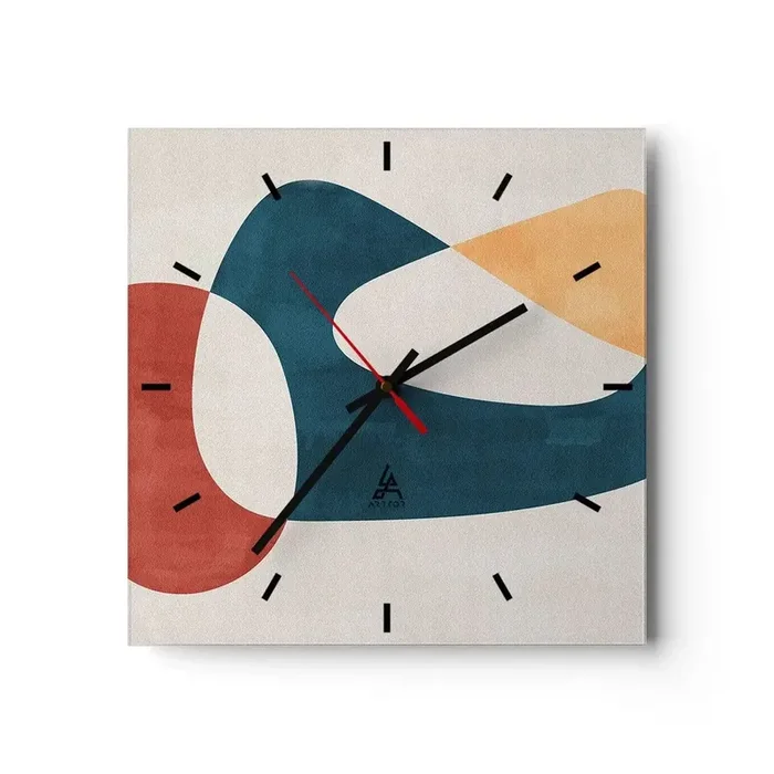 Reloj de pared – Reloj de vidrio – Influencias y metamorfosis – 40×40 cm