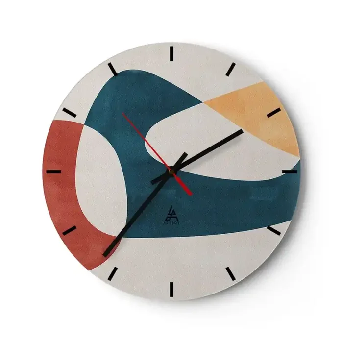 Reloj de pared – Reloj de vidrio – Influencias y metamorfosis – 40×40 cm