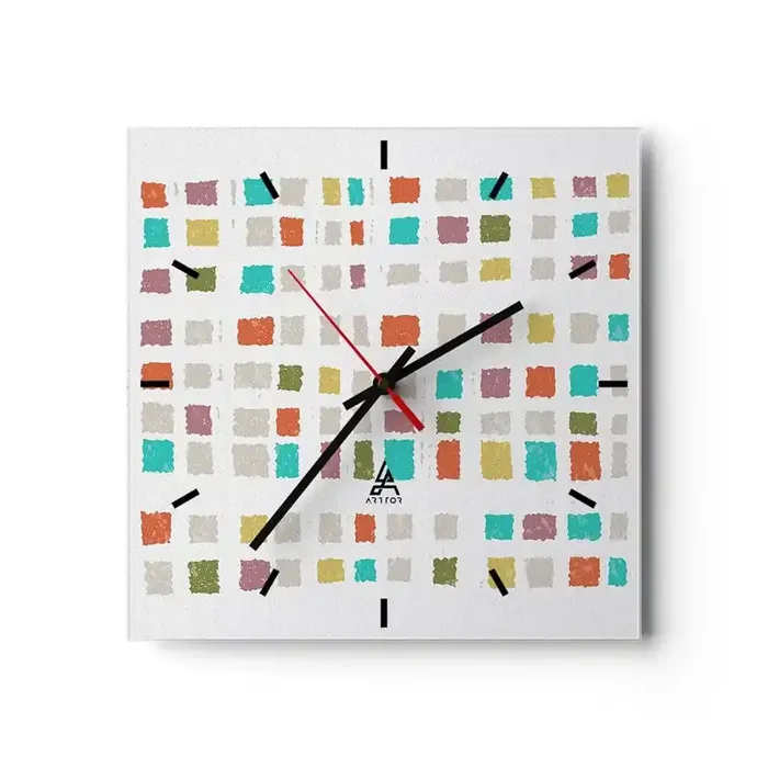 Reloj de pared – Reloj de vidrio – Juego desconocido – 40×40 cm