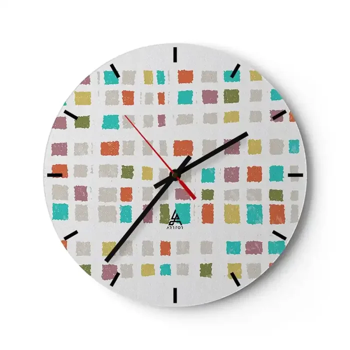 Reloj de pared – Reloj de vidrio – Juego desconocido – 40×40 cm