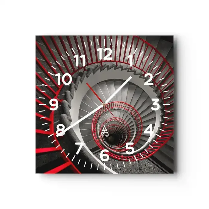 Reloj de pared – Reloj de vidrio – Juegos arquitectónicos – 40×40 cm