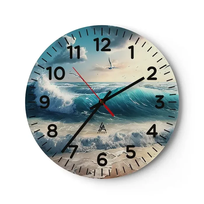 Reloj de pared – Reloj de vidrio – La brisa solo para ti – 30×30 cm