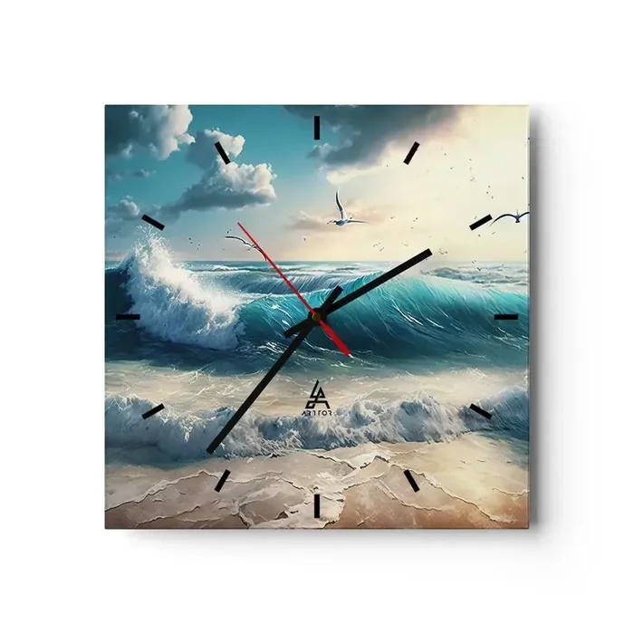 Reloj de pared – Reloj de vidrio – La brisa solo para ti – 40×40 cm