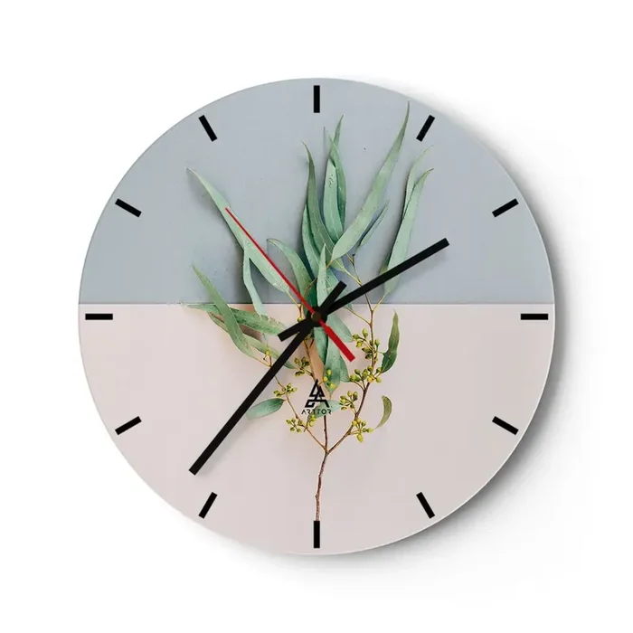Reloj de pared – Reloj de vidrio – La sutileza del pastel – 40×40 cm
