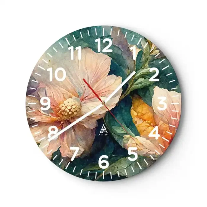 Reloj de pared – Reloj de vidrio – La sutileza misma – 30×30 cm