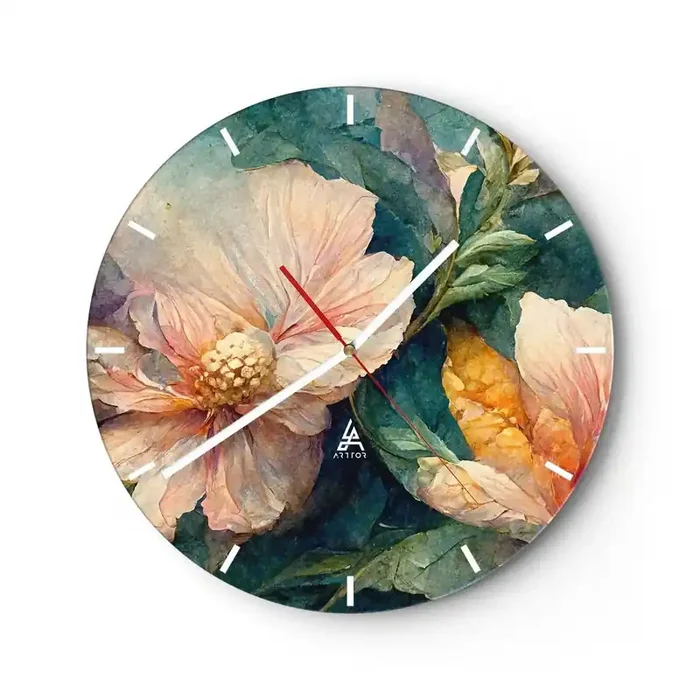 Reloj de pared – Reloj de vidrio – La sutileza misma – 40×40 cm