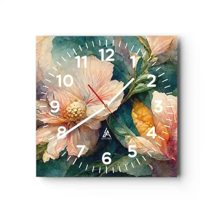Reloj de pared – Reloj de vidrio – La sutileza misma – 40×40 cm