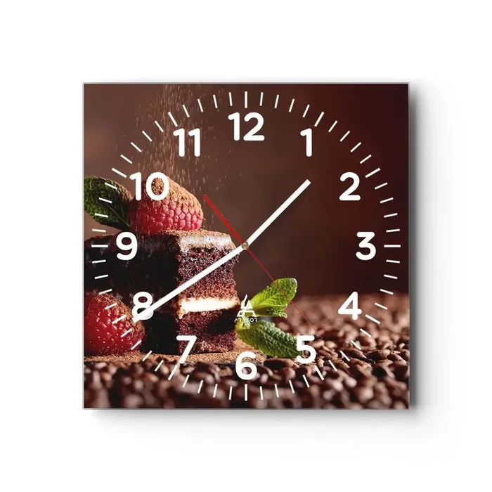 Reloj de pared – Reloj de vidrio – La vida es dulce – 30×30 cm