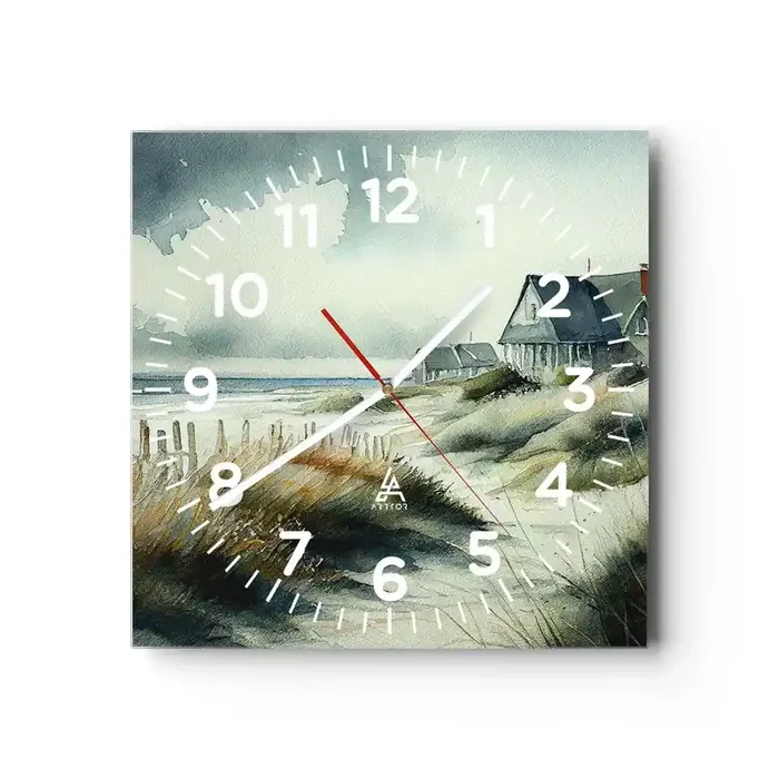 Reloj de pared – Reloj de vidrio – Lejos del bullicio – 30×30 cm