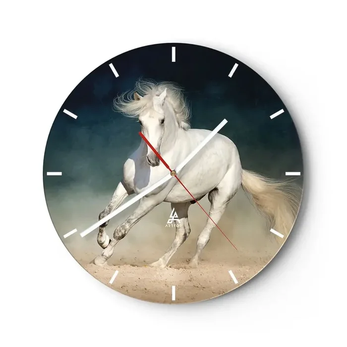Reloj de pared – Reloj de vidrio – Libertad en estado puro – 40×40 cm