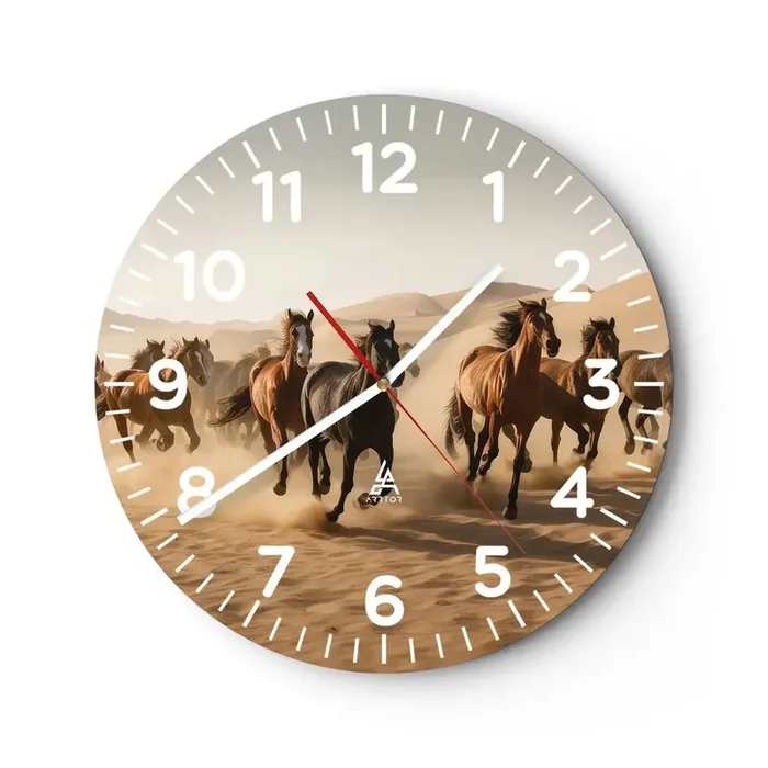 Reloj de pared – Reloj de vidrio – Libre como el viento – 30×30 cm