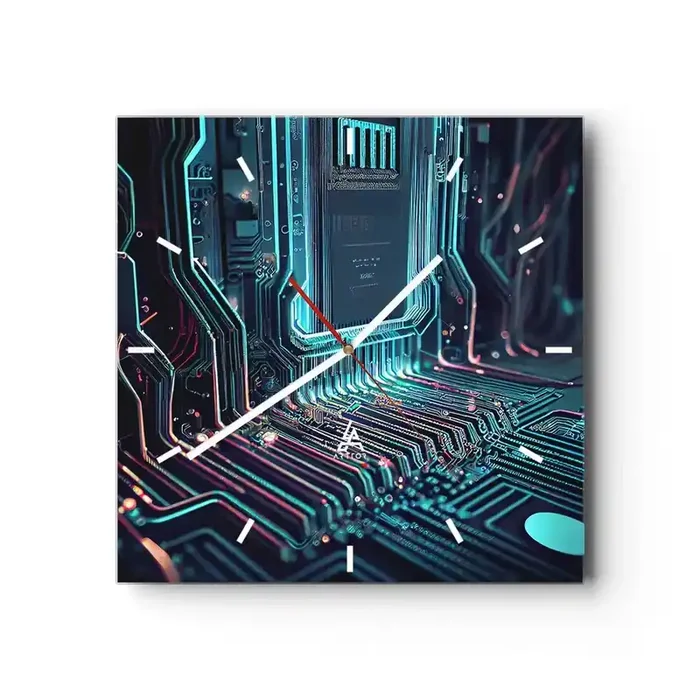 Reloj de pared – Reloj de vidrio – Mi forma de pensar – 40×40 cm