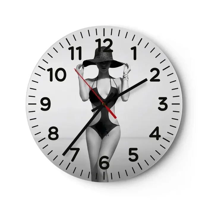 Reloj de pared – Reloj de vidrio – Mi nombre es Elegancia – 30×30 cm