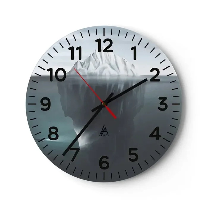 Reloj de pared – Reloj de vidrio – Misterio submarino – 30×30 cm