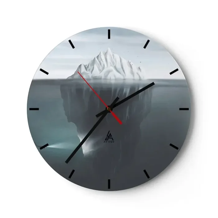 Reloj de pared – Reloj de vidrio – Misterio submarino – 40×40 cm