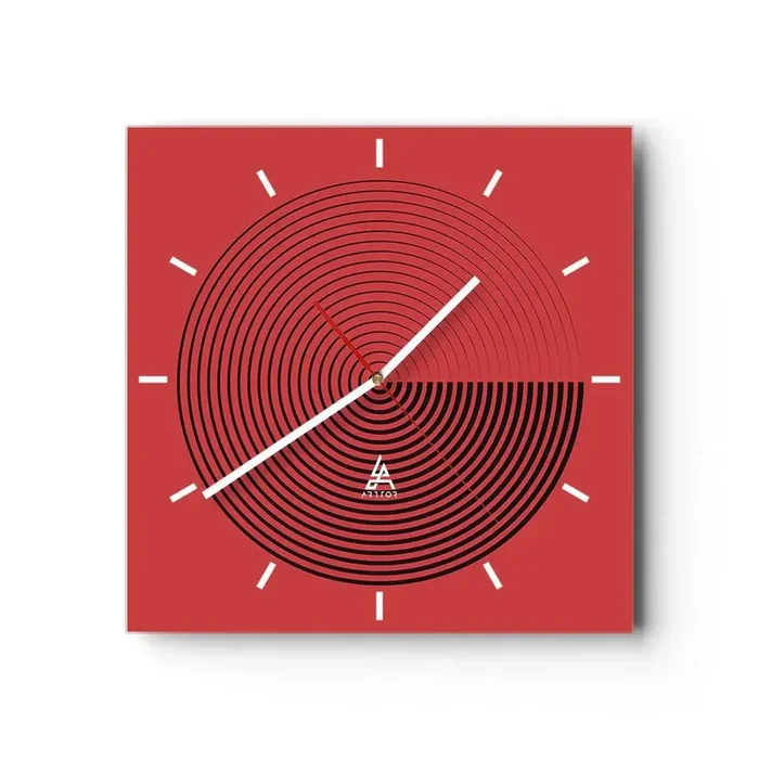 Reloj de pared – Reloj de vidrio – Movimiento circular – 40×40 cm
