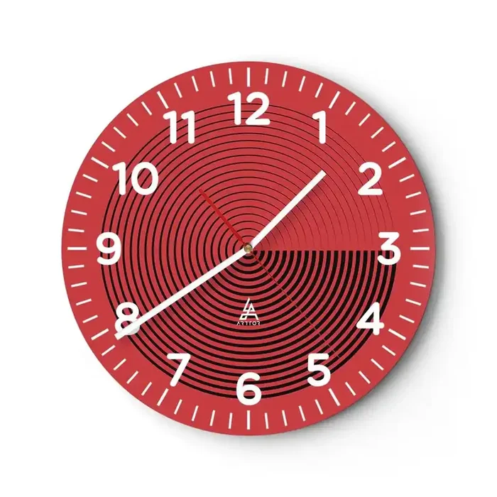 Reloj de pared – Reloj de vidrio – Movimiento circular – 40×40 cm