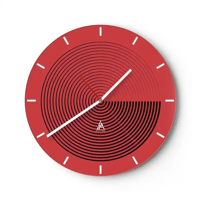 Reloj de pared – Reloj de vidrio – Movimiento circular – 40×40 cm