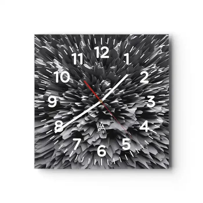 Reloj de pared – Reloj de vidrio – No puede ser más afilado – 30×30 cm