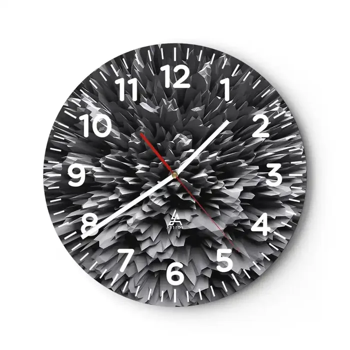 Reloj de pared – Reloj de vidrio – No puede ser más afilado – 40×40 cm