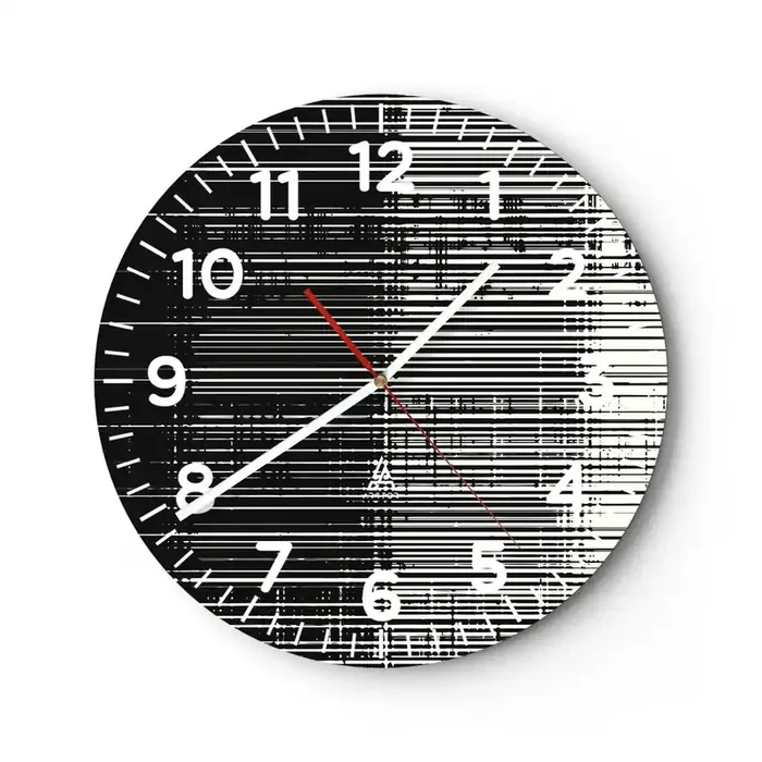 Reloj de pared – Reloj de vidrio – Ondas y vibraciones – 30×30 cm