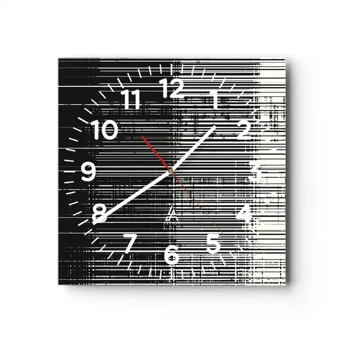Reloj de pared – Reloj de vidrio – Ondas y vibraciones – 40×40 cm