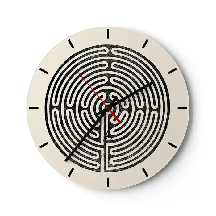 Reloj de pared – Reloj de vidrio – Orden misterioso – 40×40 cm