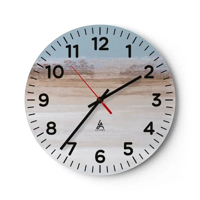 Reloj de pared – Reloj de vidrio – Paisaje ambiguo – 30×30 cm