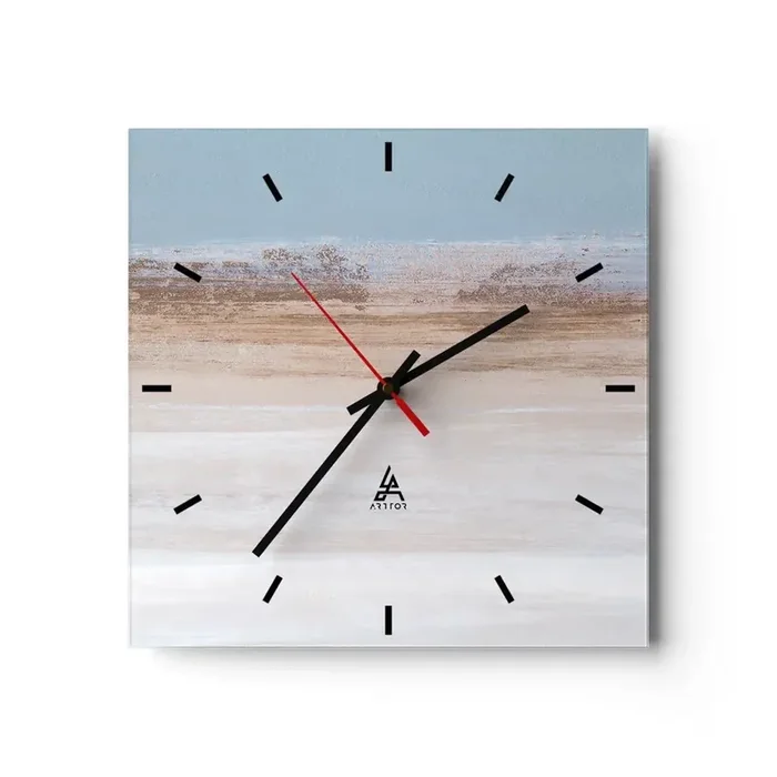 Reloj de pared – Reloj de vidrio – Paisaje ambiguo – 40×40 cm