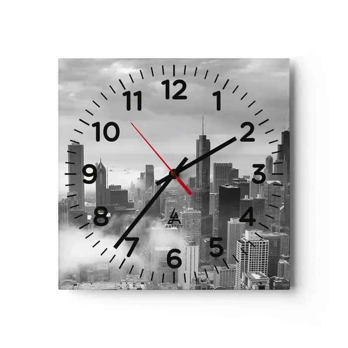 Reloj de pared – Reloj de vidrio – Paisaje americano – 40×40 cm