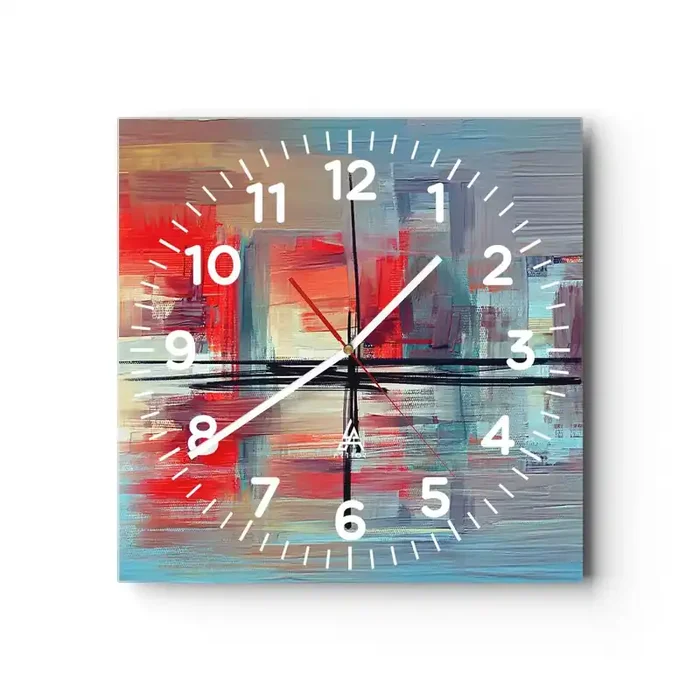 Reloj de pared – Reloj de vidrio – Paisaje en una dimensión desconocida – 30×30 cm