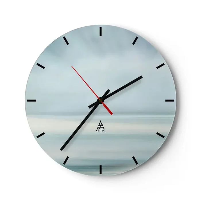 Reloj de pared – Reloj de vidrio – Paz hasta el horizonte – 40×40 cm