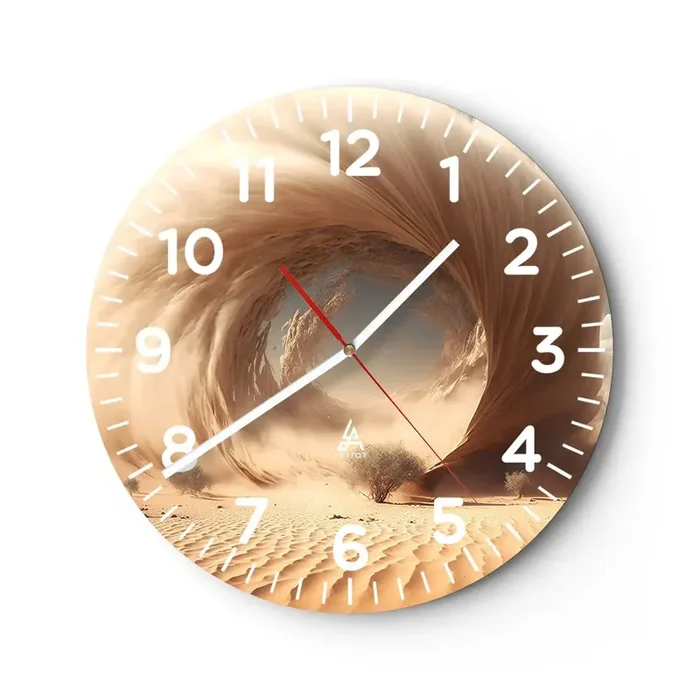 Reloj de pared – Reloj de vidrio – Portal abierto – 30×30 cm