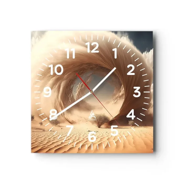 Reloj de pared – Reloj de vidrio – Portal abierto – 30×30 cm