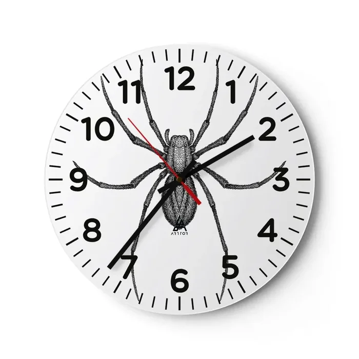 Reloj de pared – Reloj de vidrio – Precisión inquietante – 40×40 cm