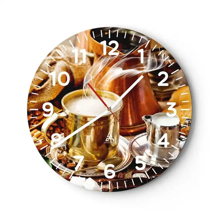 Reloj de pared – Reloj de vidrio – Que tengas un buen día – 40×40 cm