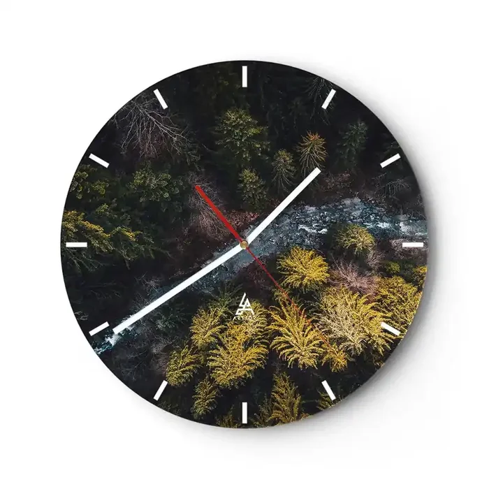 Reloj de pared – Reloj de vidrio – Rápido, cada vez más rápido – 40×40 cm