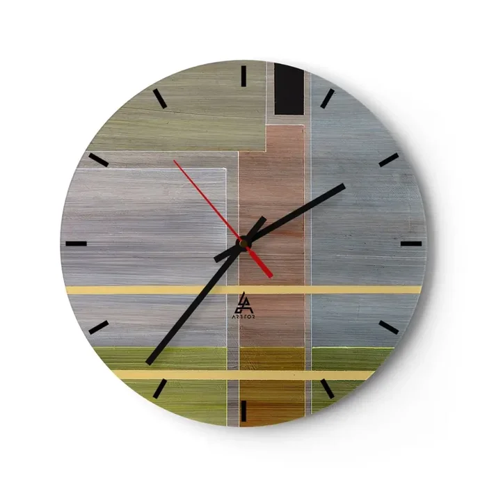 Reloj de pared – Reloj de vidrio – Recto y tranquilo – 40×40 cm