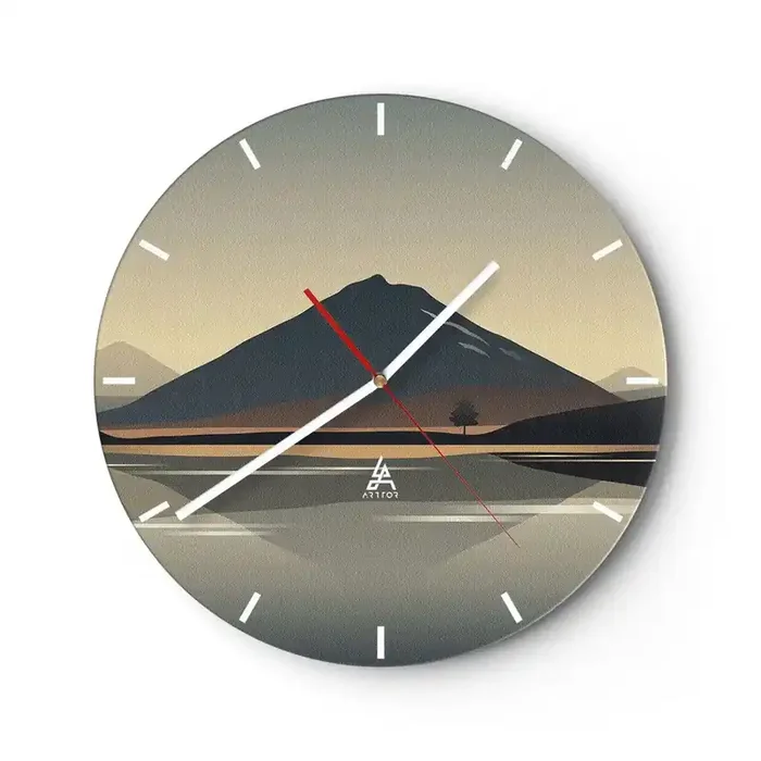 Reloj de pared – Reloj de vidrio – Reflejo de espejo – 40×40 cm