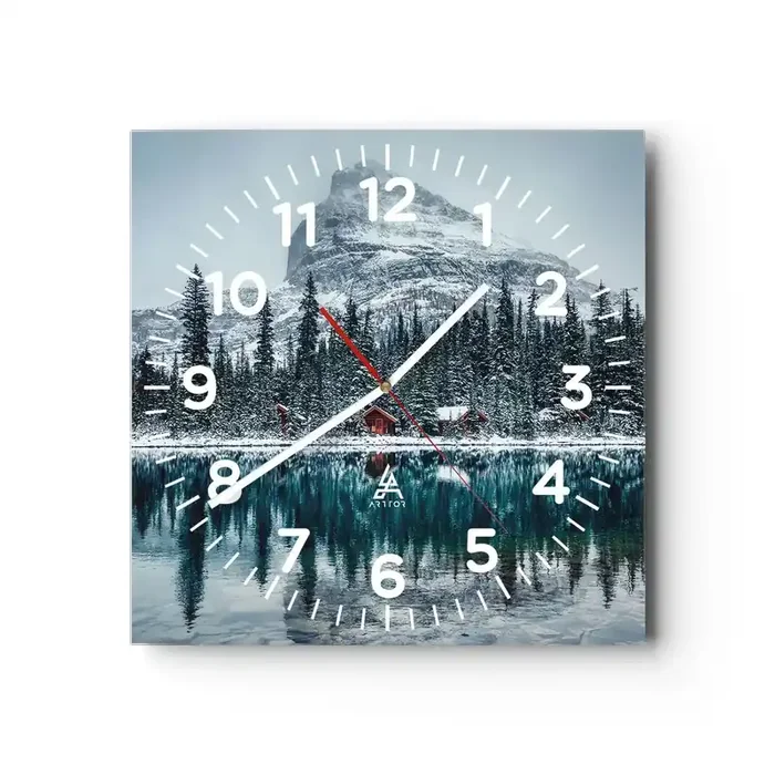 Reloj de pared – Reloj de vidrio – Retiro canadiense – 30×30 cm
