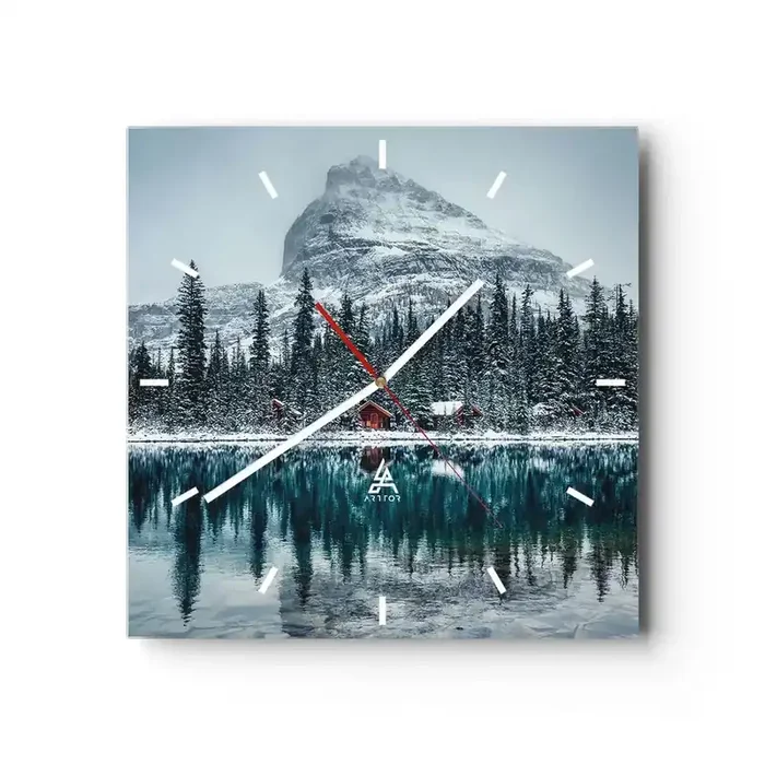 Reloj de pared – Reloj de vidrio – Retiro canadiense – 40×40 cm