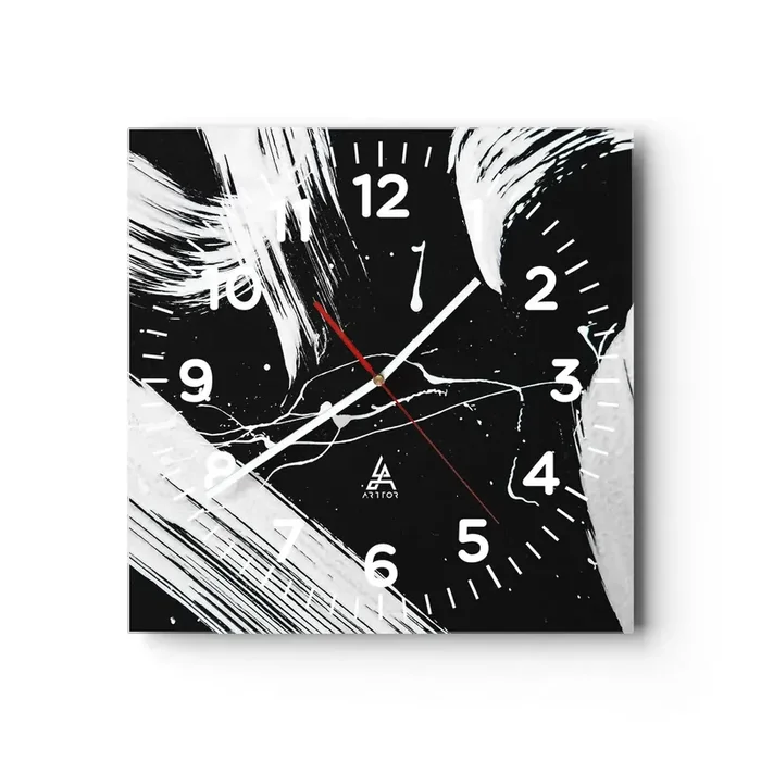 Reloj de pared – Reloj de vidrio – Rompiendo la oscuridad – 40×40 cm