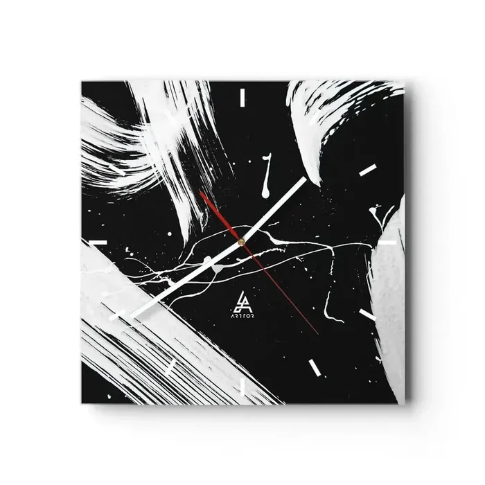 Reloj de pared – Reloj de vidrio – Rompiendo la oscuridad – 40×40 cm