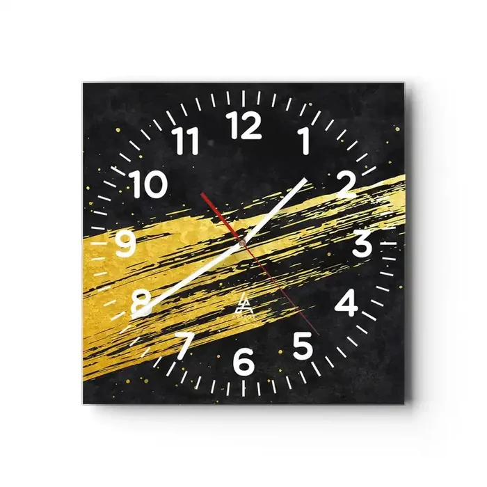 Reloj de pared – Reloj de vidrio – Saltar al hiperespacio – 30×30 cm